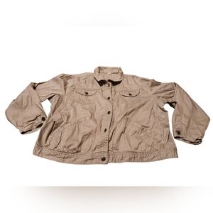 Women’s 2X Woolrich Tan Button-Up Jacket